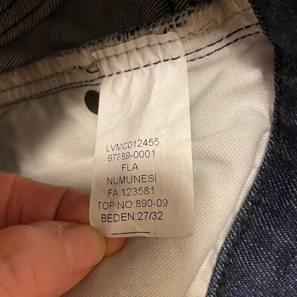 Levi’s Made & Crafted 501 Skinny Medium Dark Wash Jeans 27 - Picture 6 of 9